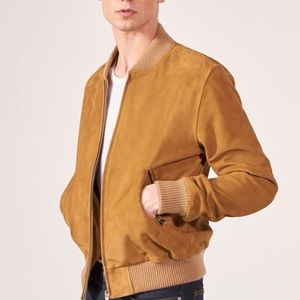 Sandro suede bomber jacket